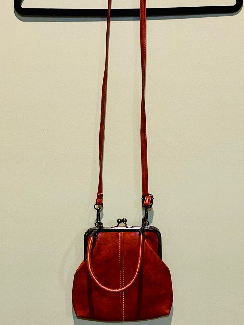 Classic Brown Crossbody Frame Bag